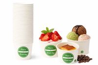 kubek papierowy na lody biały 350ml 45 szt.