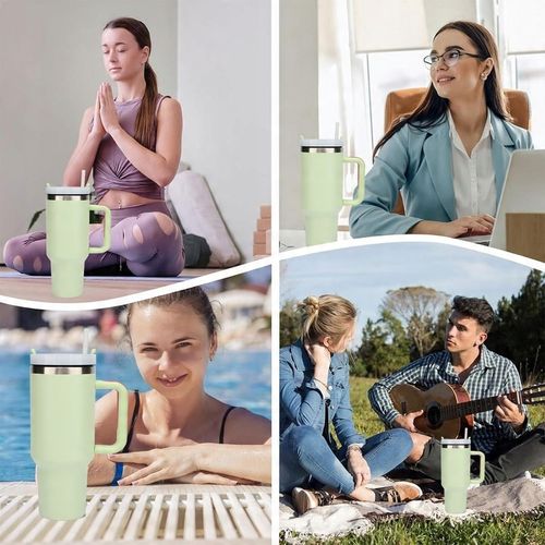 KUBEK TERMICZNY do kawy herbaty TERMOS szczelny ze słomką KAMILLE 1200ml na Arena.pl