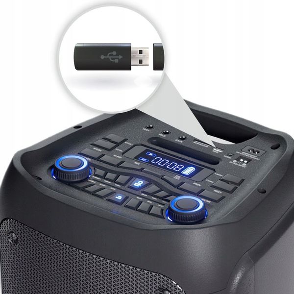GŁOŚNIK BLUETOOTH KARAOKE MANTA PHANTOM 300W TWS zdjęcie 15