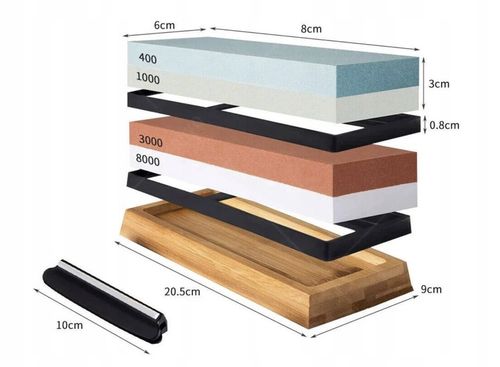 OSTRZAŁKA DO NOŻY KUCHENNYCH NOŻYCZEK KAMIEŃ WODNY ZESTAW DO OSTRZENI na Arena.pl