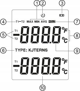 CYFROWY TERMOMETR 2x TERMOPARA TYPU K -50 do 1372 zdjęcie 3