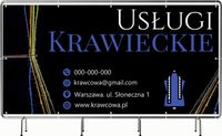 BANER REKLAMOWY 300x150cm dużo wzorów projekt w cenie USŁUGI KRAWIECKIE