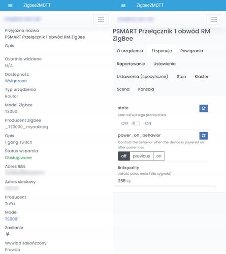 Przełącznik Włącznik 1 obwód ZigBee TUYA Przycisk PSMART RM Biały Szkło na Arena.pl