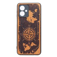 drewniane etui bewood do motorola g54 5g róża wiatrów merbau