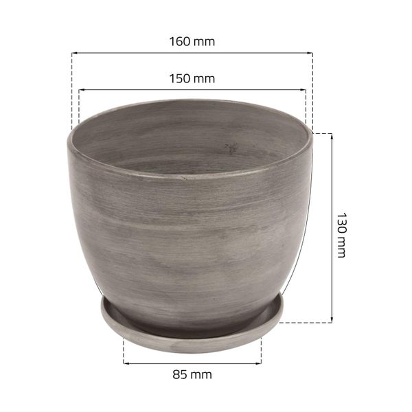 DONICZKA CERAMICZNA BARYŁKA 2 Biały 16x13 cm zdjęcie 2