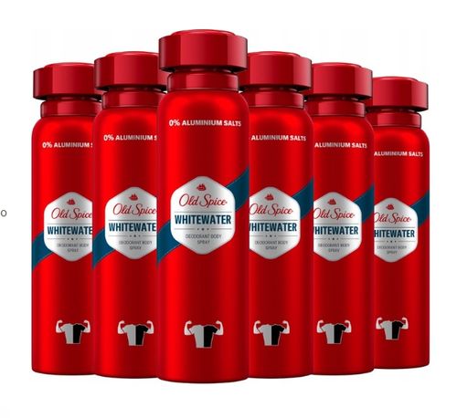 Old Spice Whitewater Dezodorant męski w sprayu, 6 x 150ml, 48h świeżości na Arena.pl