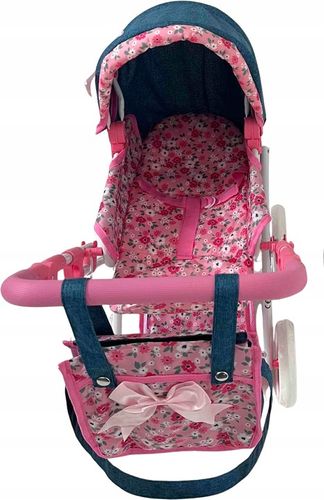 WÓZEK DLA LALEK GŁĘBOKI SPACERÓWKA GONDOLA 3w1 MarioToys TORBA POŚCIEL na Arena.pl