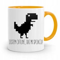 Kubek Żółty Informatyka Programisty Jestem Offline Z Nadrukiem Ze Zdjęciem