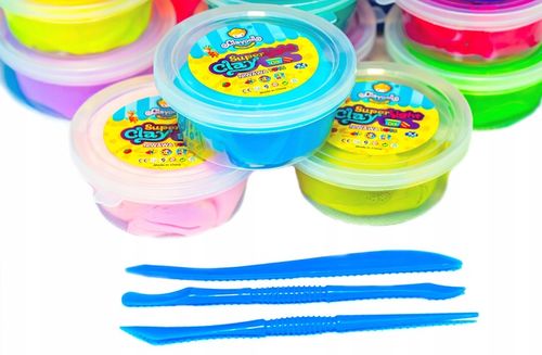 2x Magiczna Plastelina PIANKOLINA MASA POLIMEROWA 24SZT +WALIZKA +AKCESORIA na Arena.pl