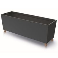 Skrzynka donica balkon taras nóżki gładka 77x30cm antracyt