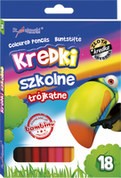 KREDKI SZKOLNE TRÓJKĄTNE 18 KOLORÓW BAMBINO 5903235002670