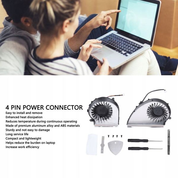 WENTYLATOR DO MSI GE72VR GP72VR GL72VR MS-179B /CPU GPU 4-PIN zdjęcie 3