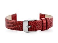 Pasek skórzany do zegarka W57 - czerwony - 16mm