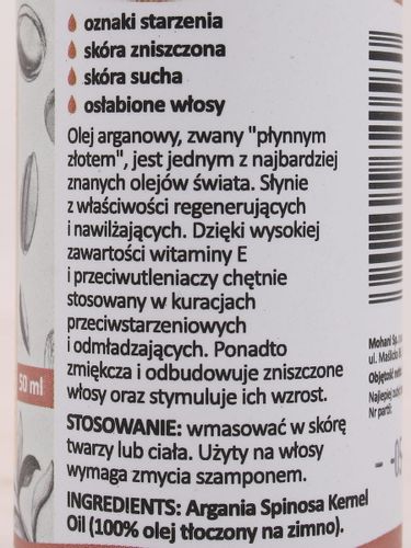 Olej arganowy - Mohani - 50ml na Arena.pl