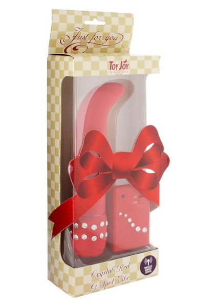 CRYSTAL G-SPOT Wibrator z cyrkoniami czerwony zdjęcie 1