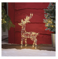 Podświetlana figurka Renifer ozdoba świąteczna LED Boże Narodzenie lampki c