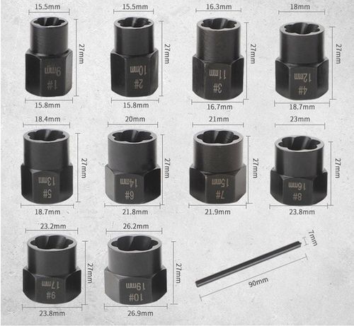 NASADKI DO USZKODZONYCH OBROBIONYCH ZERWANYCH ŚRUB NAKRĘTEK 9-19mm na Arena.pl