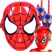 ZESTAW SPIDERMAN MASKA + WALKIE TALKIE 2 KRÓTKOFALÓWKI AVENGERS DLA DZIECKA