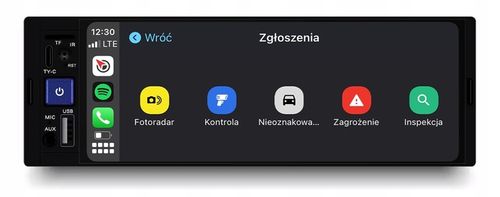 RADIO NAWIGACJA 1DIN CARPLAY ANDROID AUTO MAPY BLUETOOTH AUX na Arena.pl