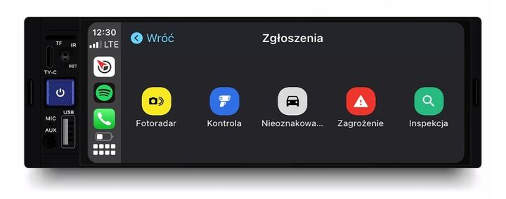 RADIO NAWIGACJA 1DIN CARPLAY ANDROID AUTO MAPY BLUETOOTH AUX zdjęcie 10