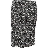 Spódnica Midi Wiskoza Biała Lekka Rozkloszowana Wygodna Stylowa S