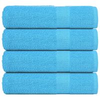 Ręczniki do rąk, 4 szt., turkusowe, 50x100 cm, bawełna 100%