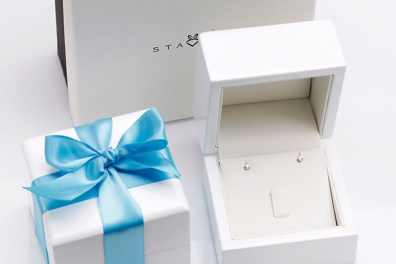 Emaga Złote kolczyki KBD0632 - Diament zdjęcie 2