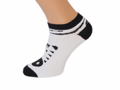 41-43 Kolorowe skarpety stopki biało-czarna ZEBRA produkt polski