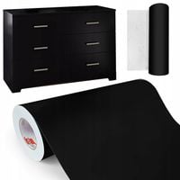 Okleina Czarna Mat Samoprzylepna Folia PCV Renowacja Zmiana Koloru