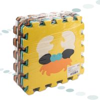DLA DZIEIC KOLOROWA MATA EDUKACYJNA Z PUZZLAMI