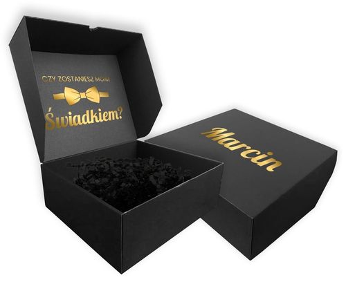 PUDEŁKO PREZENTOWE DLA ŚWIADKA CZY ZOSTANIESZ MOIM ŚWIADKIEM WYPEŁNIACZ na Arena.pl