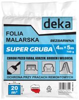 folia malarska super gruba bezbarwna 4*5m 700g - d-300-0220