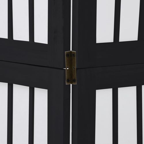 Parawan pokojowy, 4-panelowy, czarny, lite drewno paulowni na Arena.pl