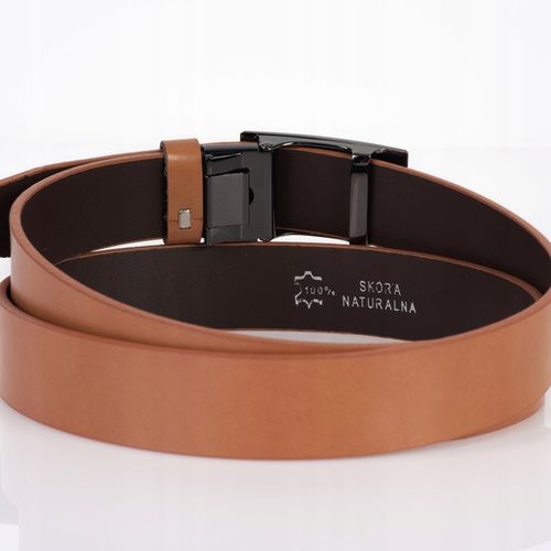 Pasek SKÓRZANY męski Klamra automat RUDY do spodni na Arena.pl