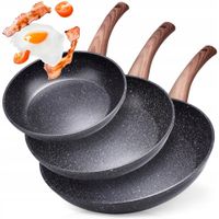 3x Patelnie GRANITOWE do smażenia duszenia na gaz indukcje 20 24 28 cm