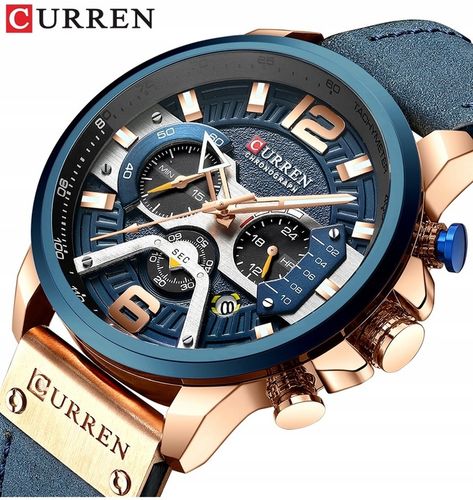 CURREN ELEGANCKI ZEGAREK MĘSKI DATOWNIK CHRONOGRAF na Arena.pl