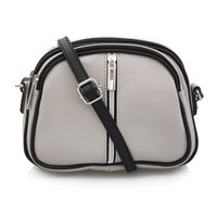 VERA PELLE torebka damska skórzana listonoszka 3 komorowa V463 j.szara