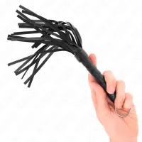 kink czarny mini bicz 28 cm - skorzany, ergonomiczny model
