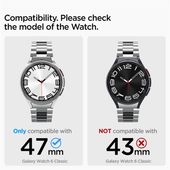 spigen modern fit band samsung galaxy watch 6 classic (47 mm) silver