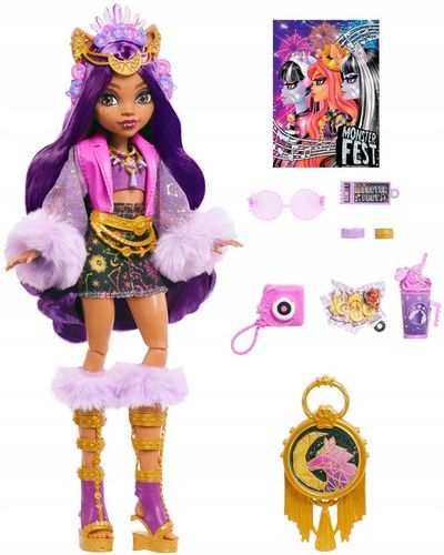 LALKA MONSTER HIGH CLAWDEEN WOLF POTWÓR MODOWA AKCESORIA FESTIWALOWE FEST na Arena.pl