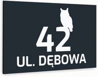 Tabliczka Tablica ADRESOWA ANTRACYT DIBOND 30x20 numer domu ul. duży wybór