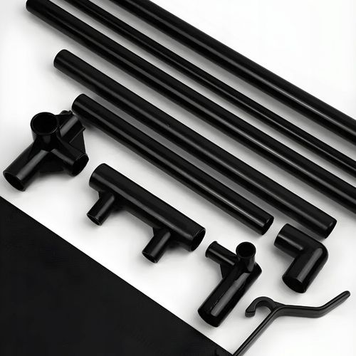 Wieszak na ubrania buty stojący do przedpokoju z półkami czarny na Arena.pl