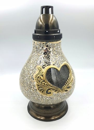 Znicz Lampion Karafka Mirror Złoty Serce Witraż na Arena.pl