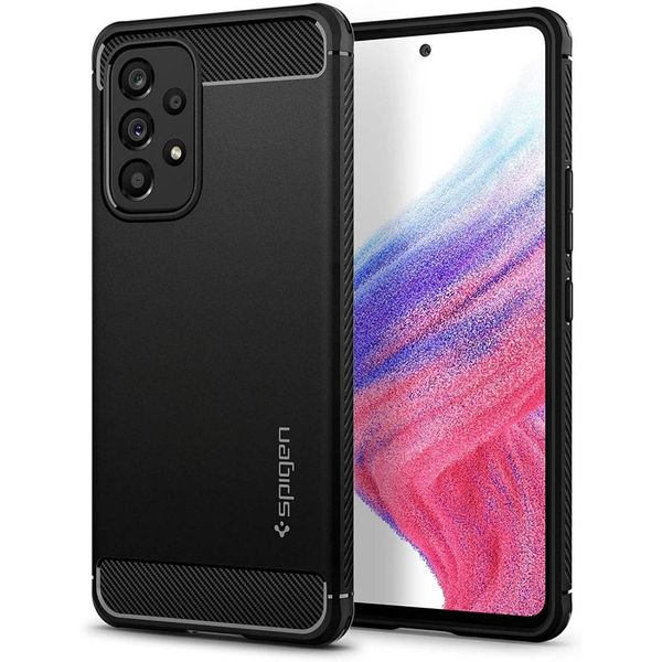 SPIGEN RUGGED ARMOR GALAXY A53 5G MATTE BLACK zdjęcie 1
