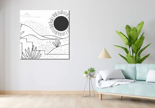 Obraz 100x100cm Linearny Pejzaż na Arena.pl