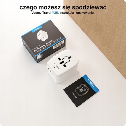 Adapter Podróżny VOOMY Z Ponad 170 Narodów - 2 Usb A 2 Usbc Biały na Arena.pl