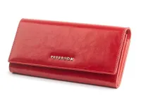 skórzany portfel damski z klapką peterson