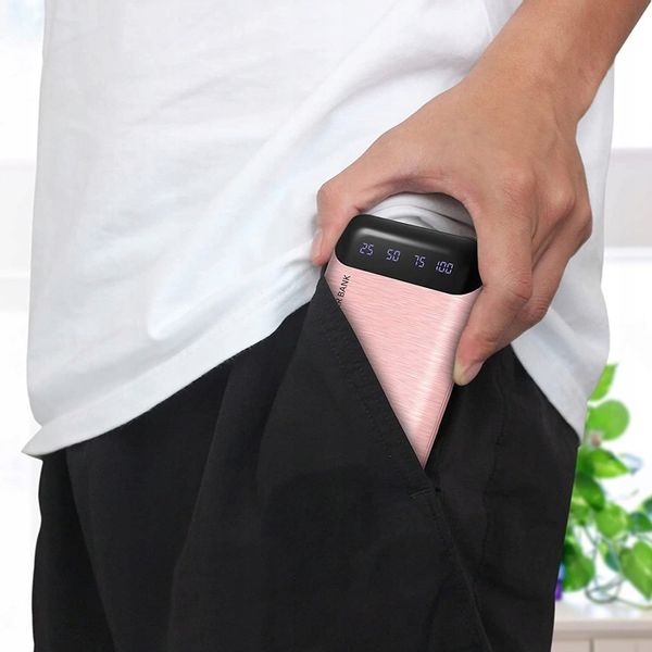 POWERBANK 10000mAh 2,4A 2×USB/USB-C QC PD SZYBKI WYDAJNY POWER BANK LED RÓ zdjęcie 8