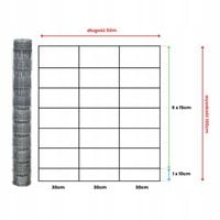 SIATKA LEŚNA 100/8/30 L - rolka 50m OCYNKOWANA do pola sady lasy budowa