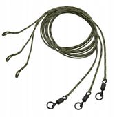 3x Zestaw Karpiowy LEAD CORE z krętlikiem 75cm